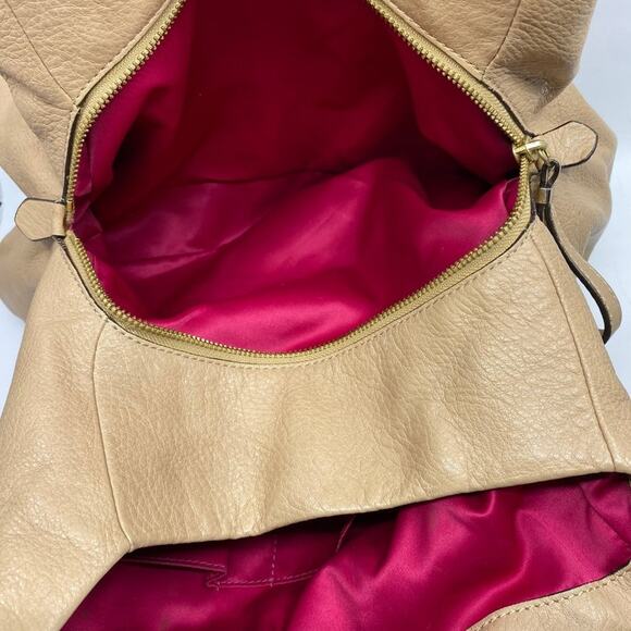 Coach Large Edie Tan Leather Shoulder Bag - Picture 6 of 13